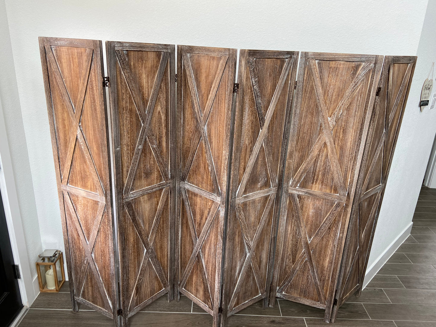 6 Panel Rustic Wood Divider ~ Rental