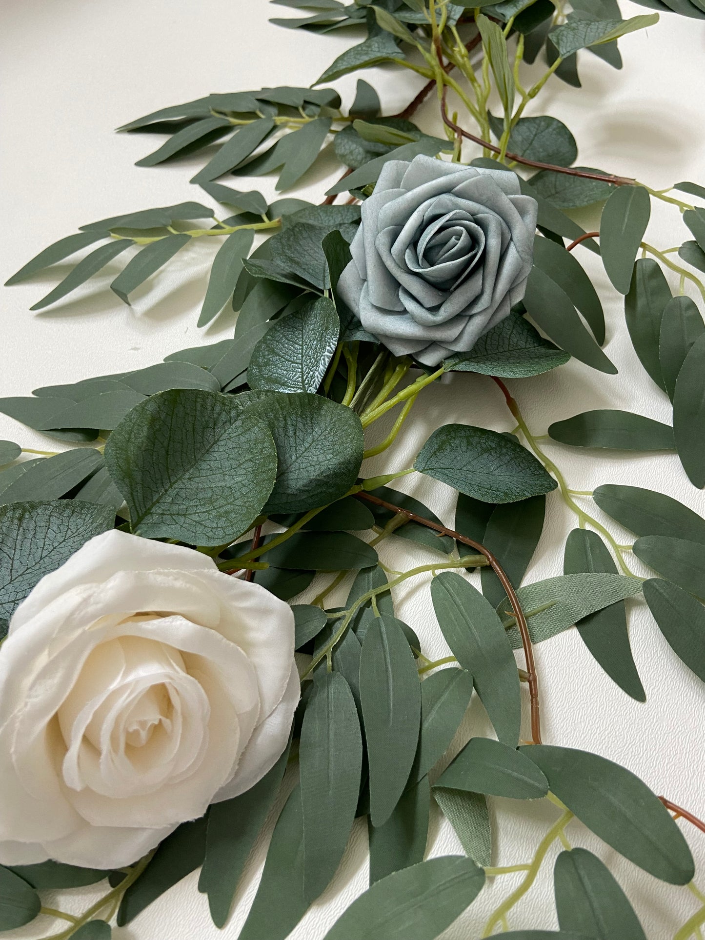 Rose Willow Eucalyptus Table Runner Garland