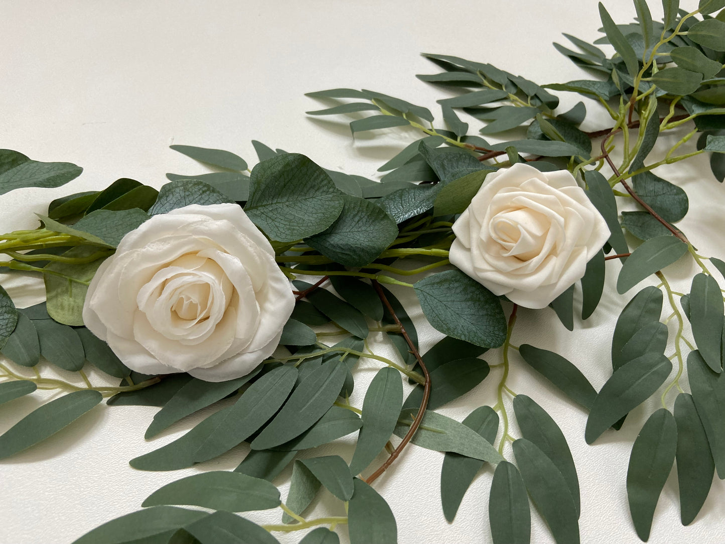 Rose Willow Eucalyptus Table Runner Garland