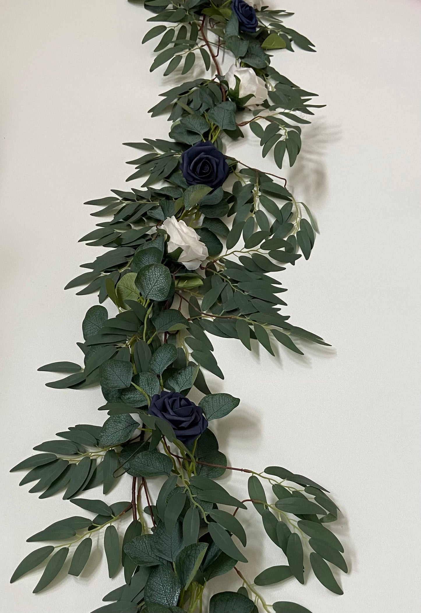 Rose Willow Eucalyptus Table Runner Garland