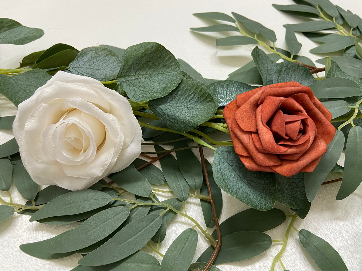 Rose Willow Eucalyptus Table Runner Garland