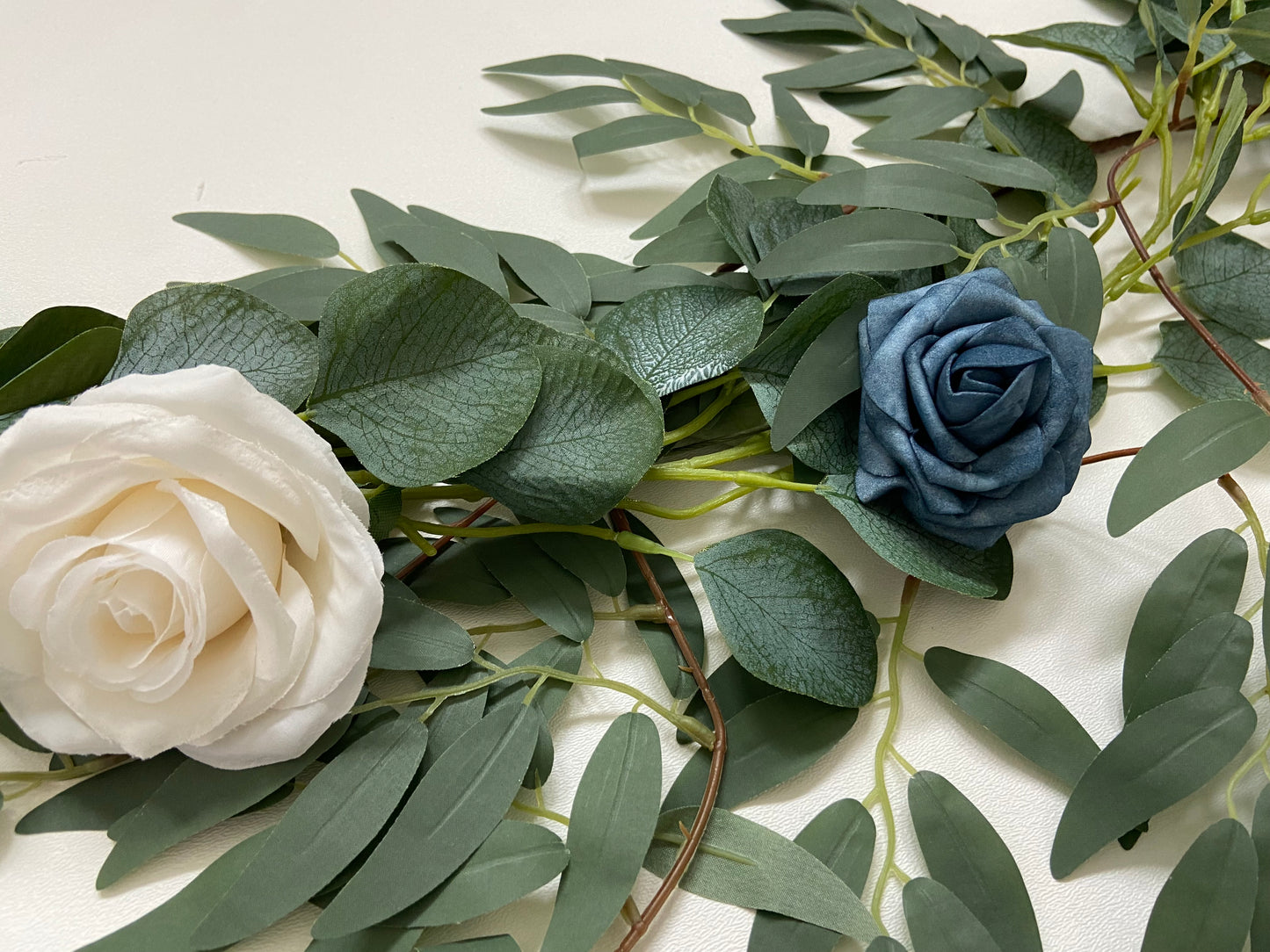 Rose Willow Eucalyptus Table Runner Garland