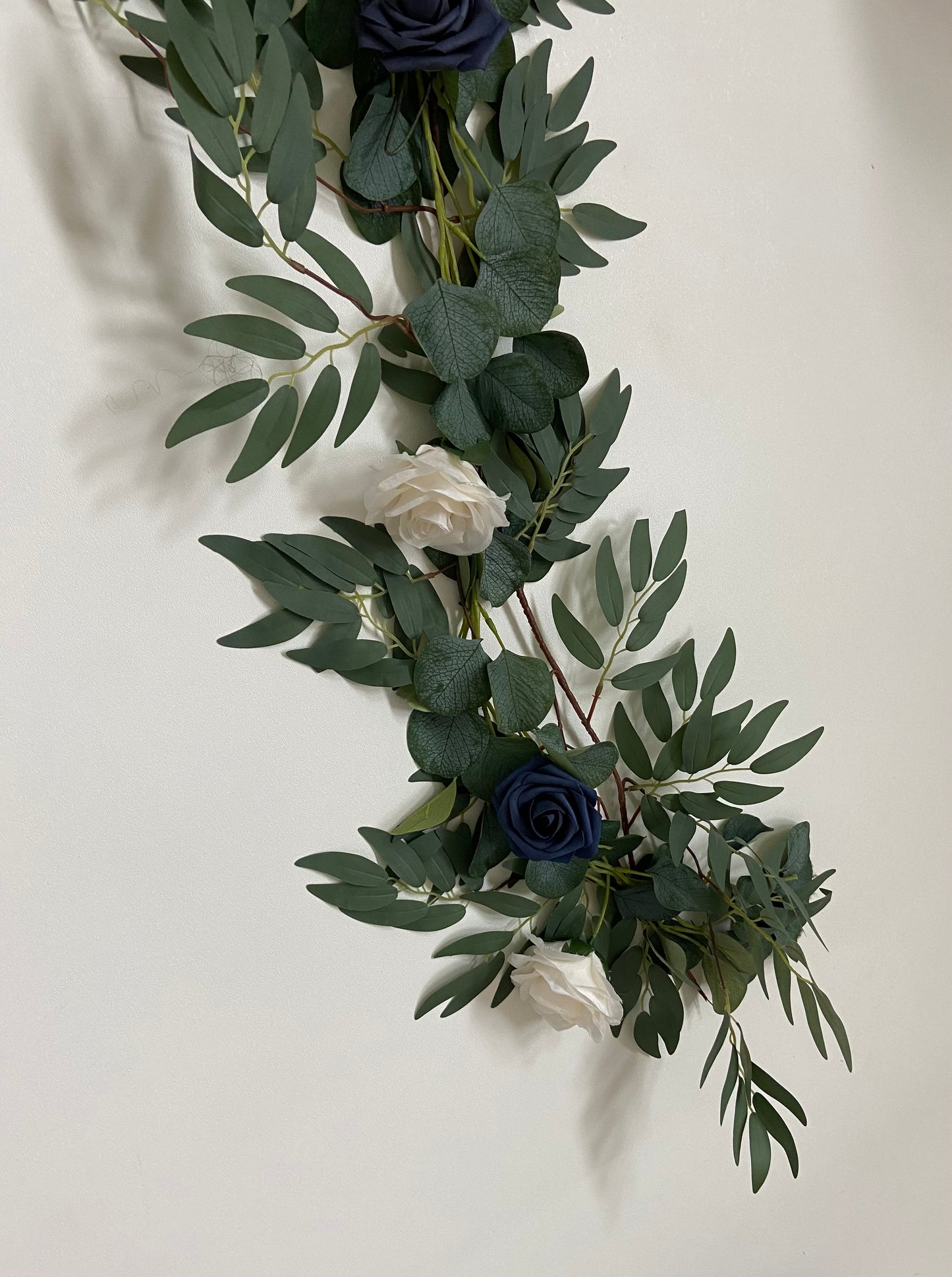 Rose Willow Eucalyptus Table Runner Garland