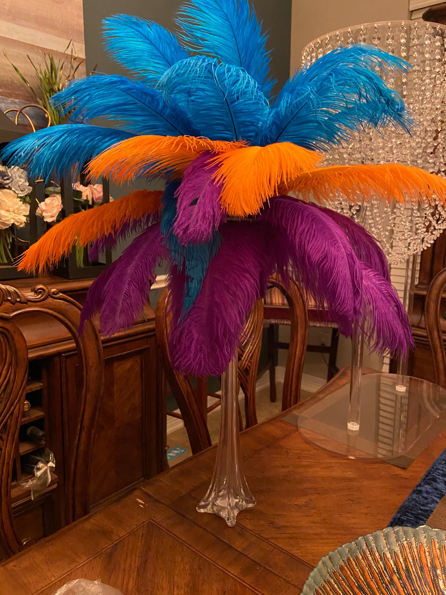 Ostrich Feather Centerpiece Kits ~ Rental