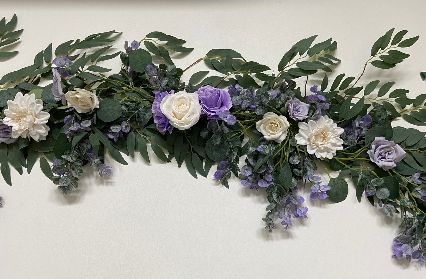 Lilac & Lavender Willow Eucalyptus Rose Garland