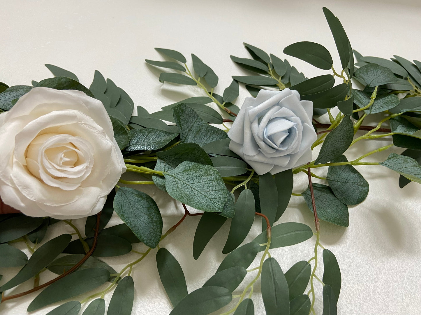 Rose Willow Eucalyptus Table Runner Garland