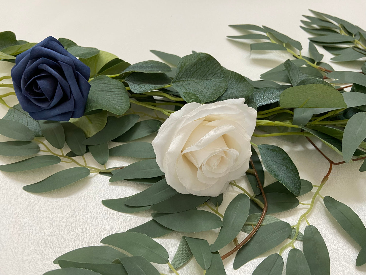 Rose Willow Eucalyptus Table Runner Garland