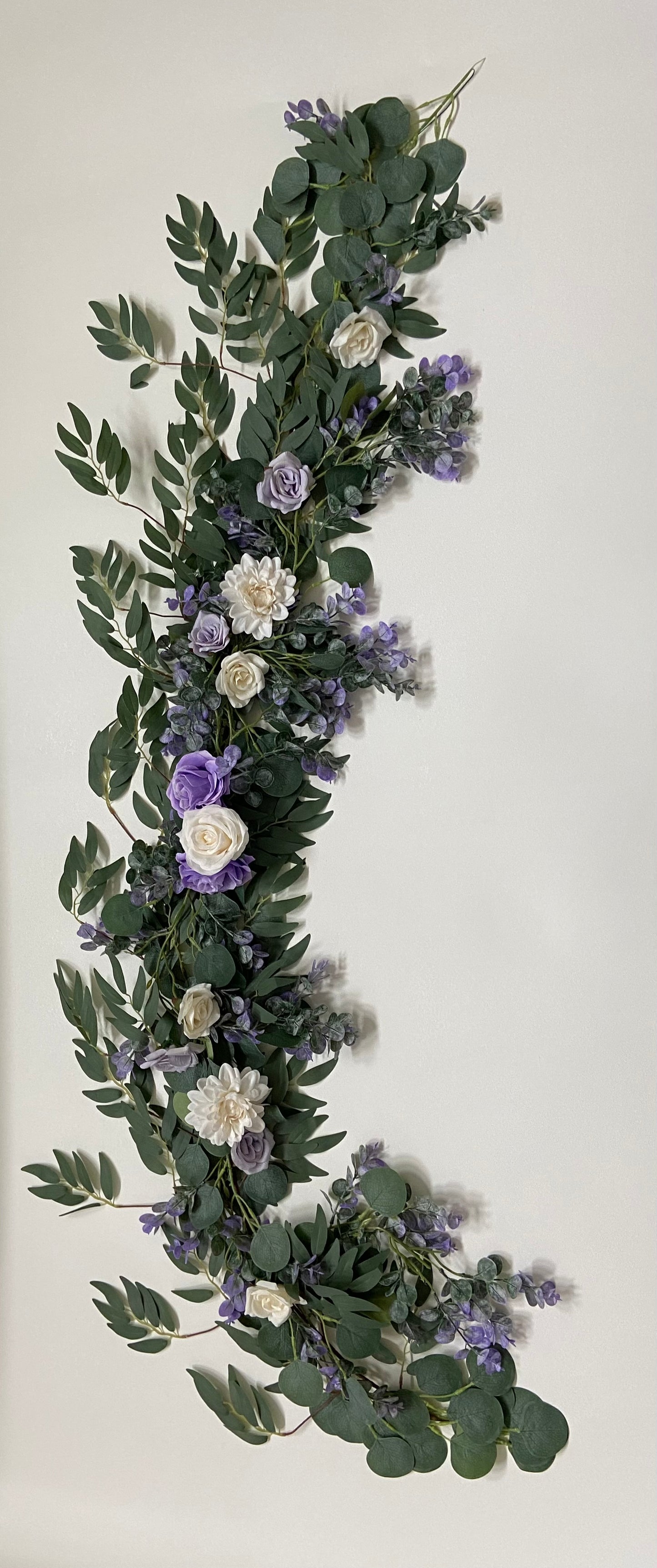 Lilac & Lavender Willow Eucalyptus Rose Garland