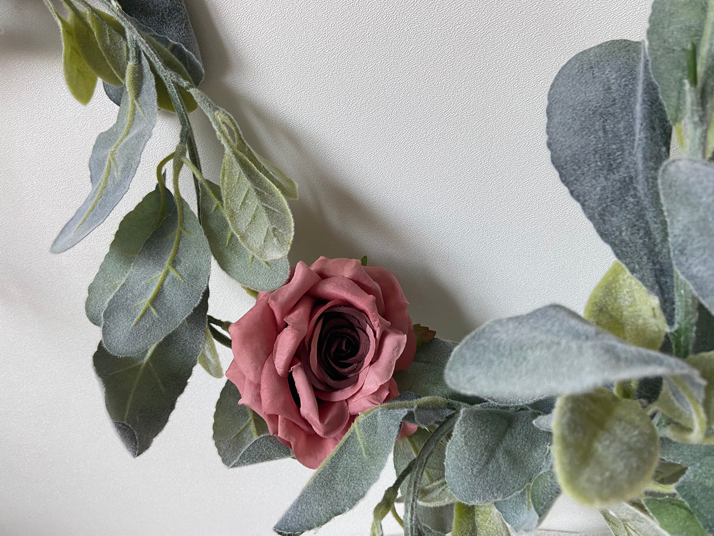 Flocked Lambs Ear Garland