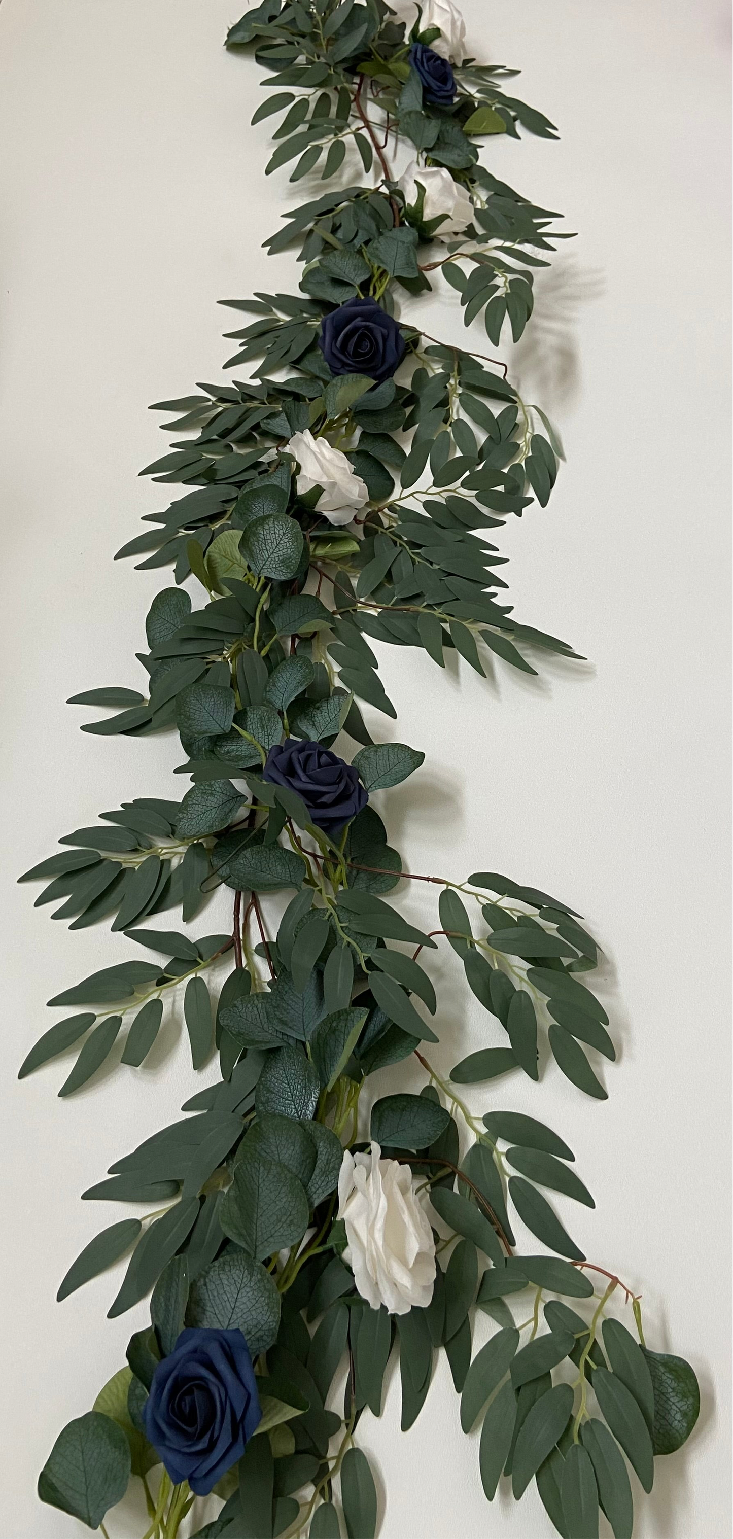 Rose Willow Eucalyptus Table Runner Garland