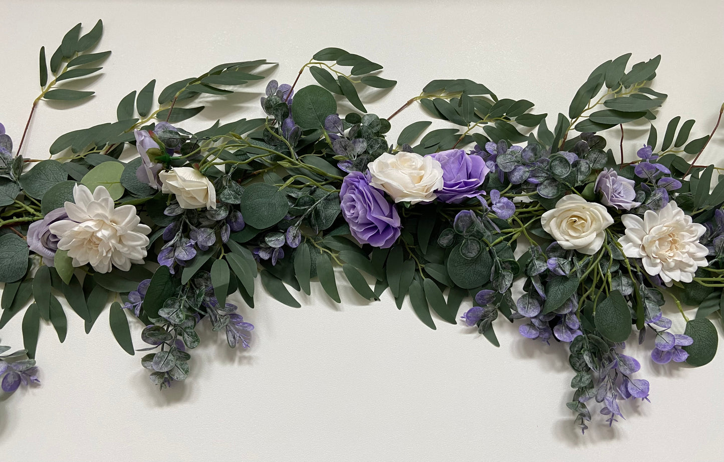 Lilac & Lavender Willow Eucalyptus Rose Garland