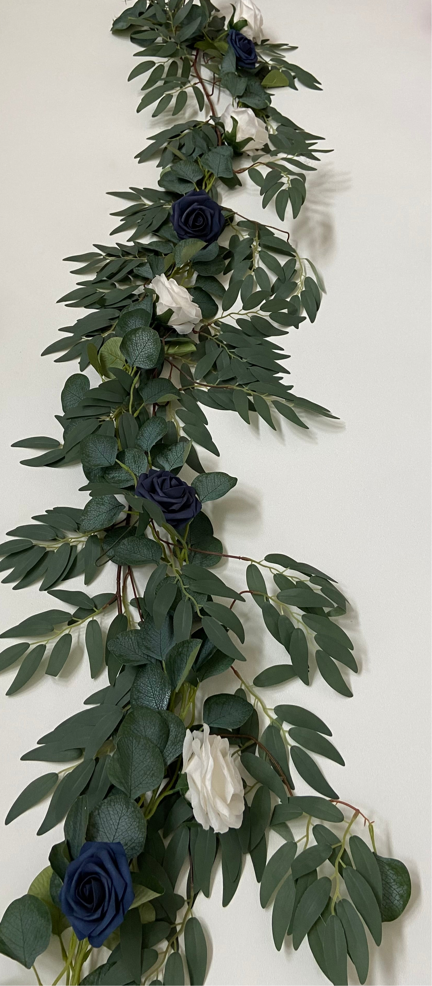 Rose Willow Eucalyptus Table Runner Garland