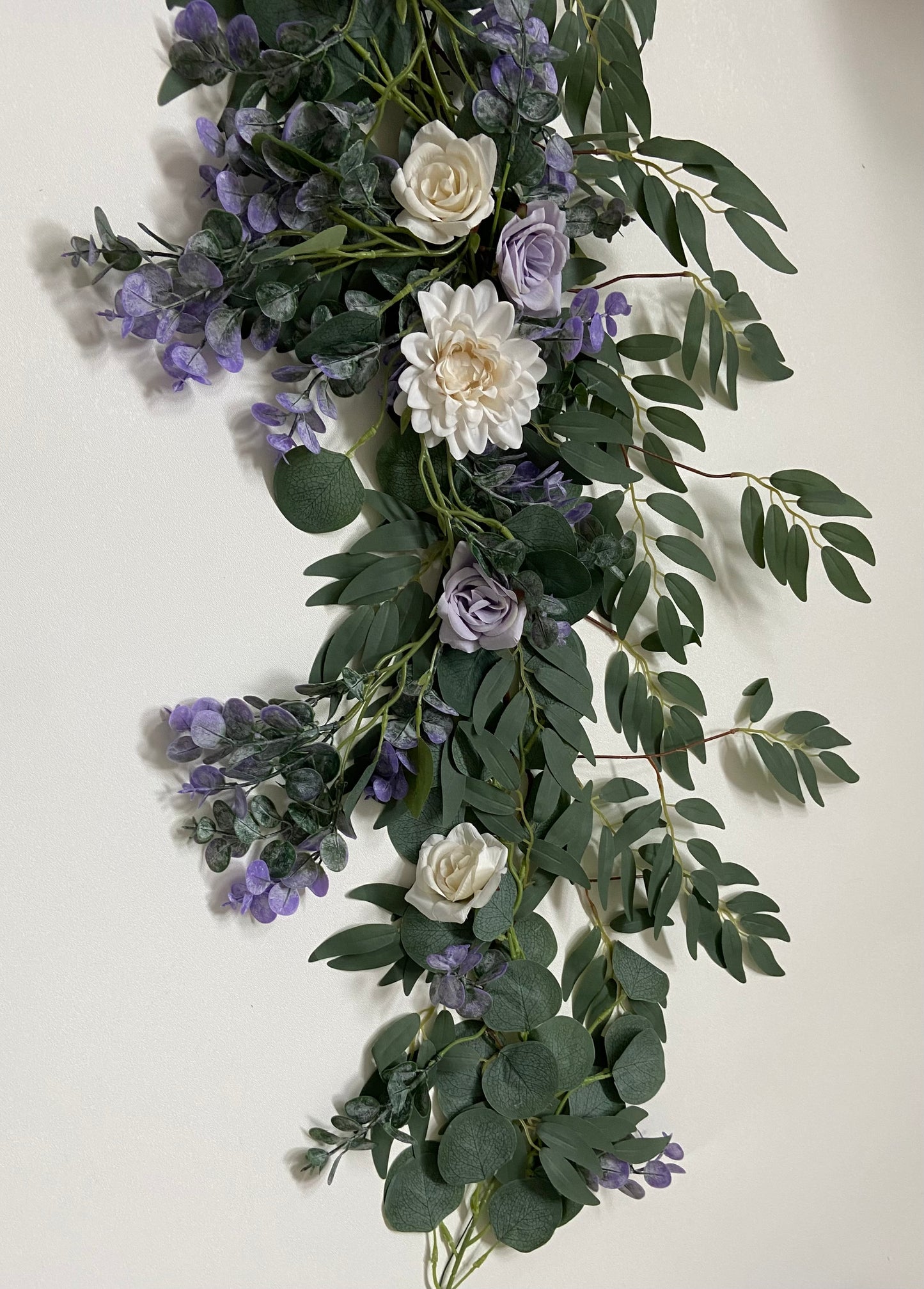 Lilac & Lavender Willow Eucalyptus Rose Garland