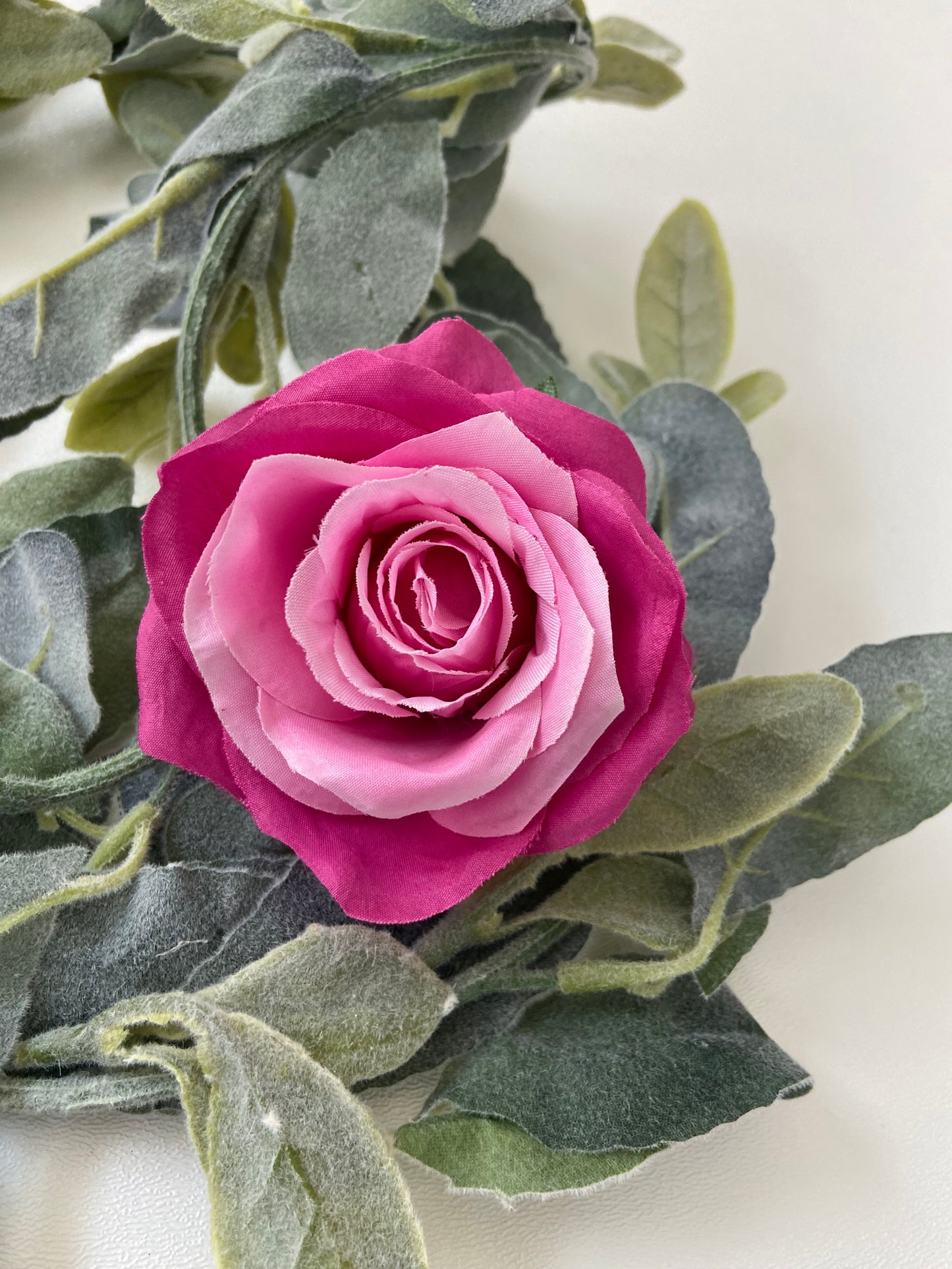 Flocked Lambs Ear Garland