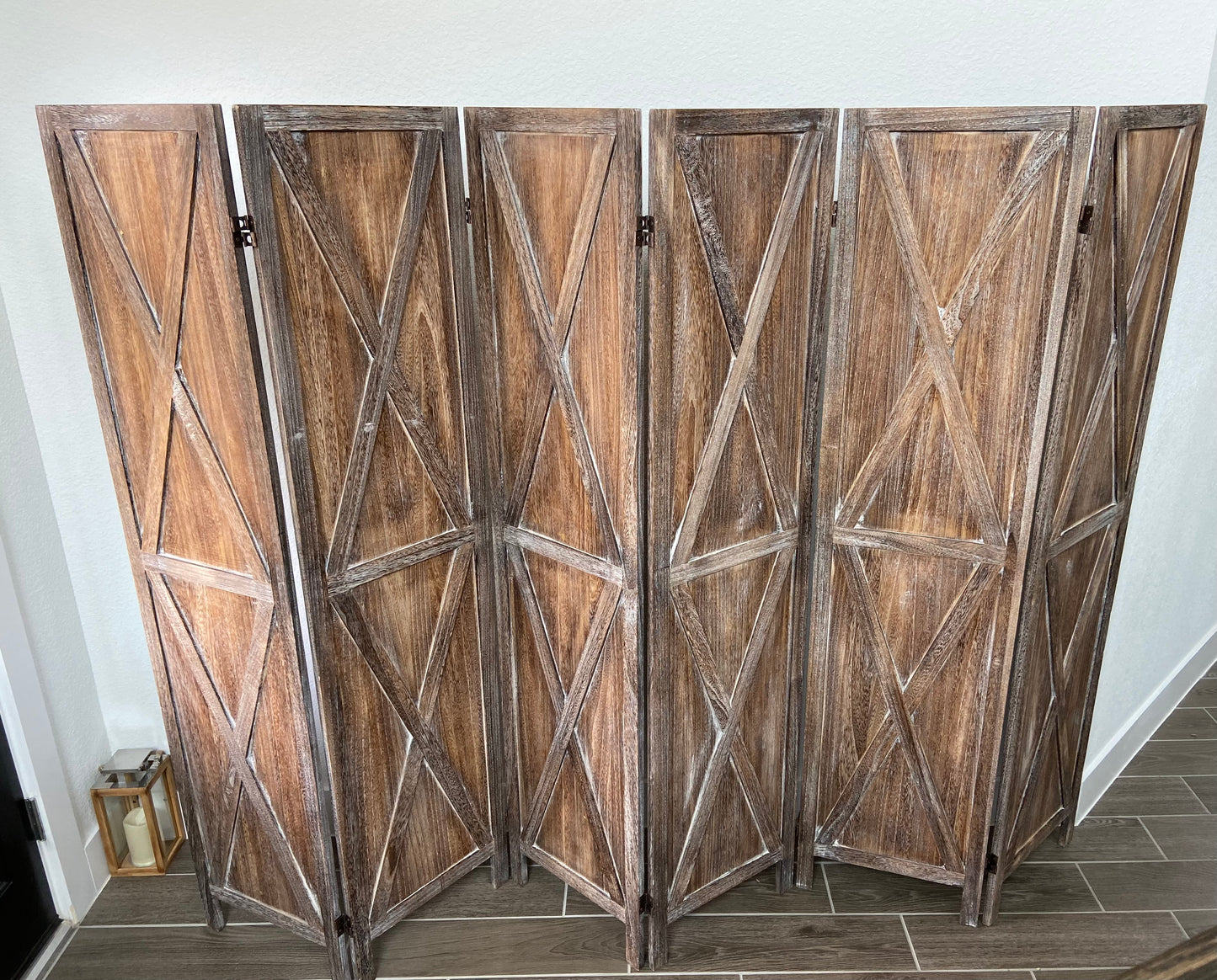 6 Panel Rustic Wood Divider ~ Rental