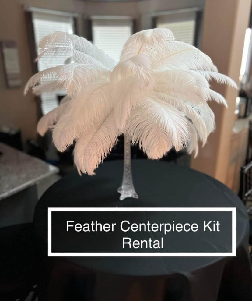 Ostrich Feather Centerpiece Kits ~ Rental