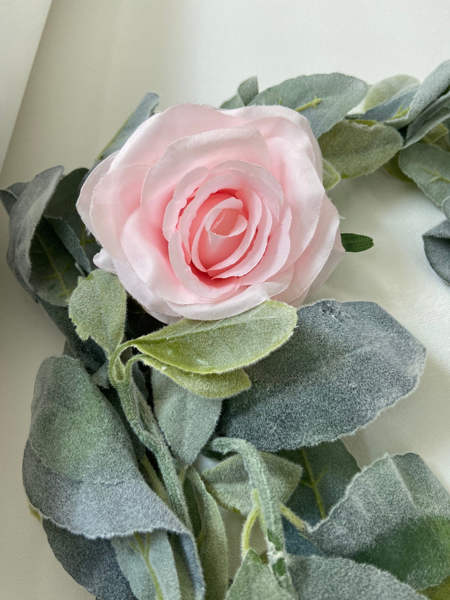 Flocked Lambs Ear Garland