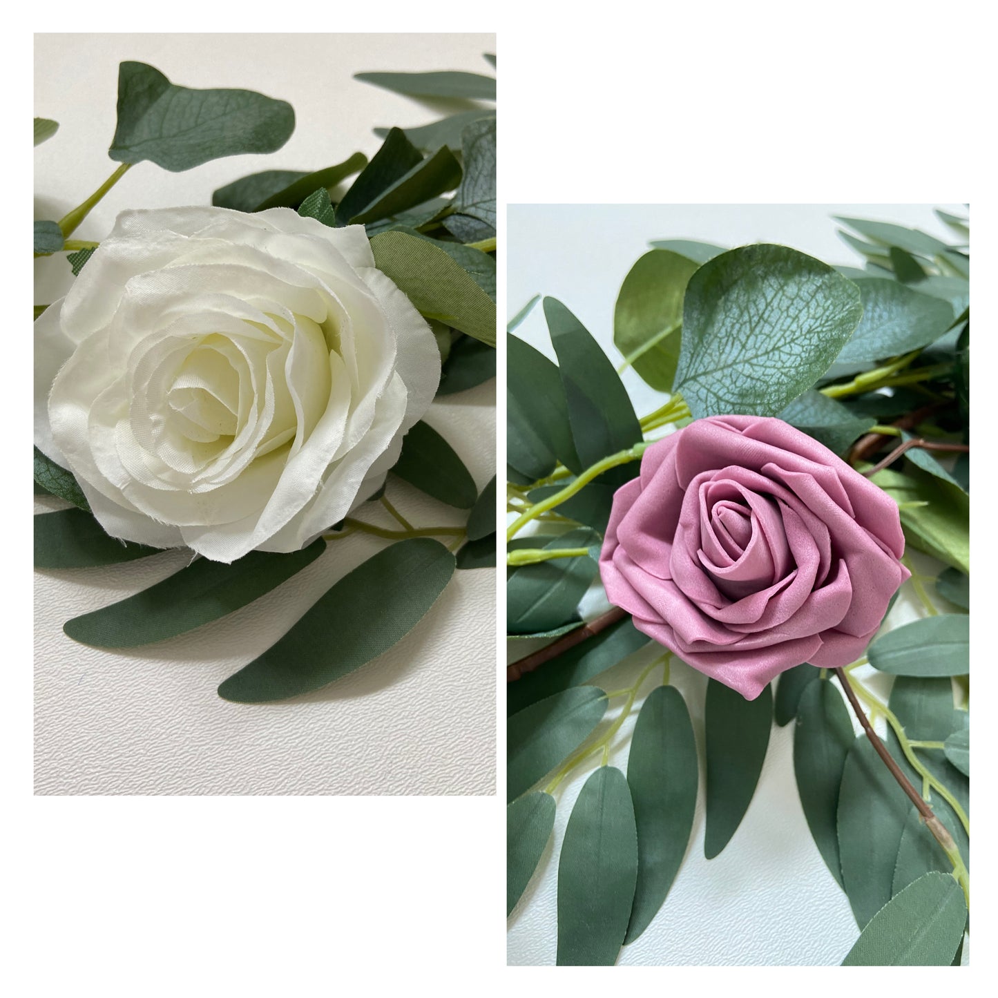 Rose Willow Eucalyptus Table Runner Garland