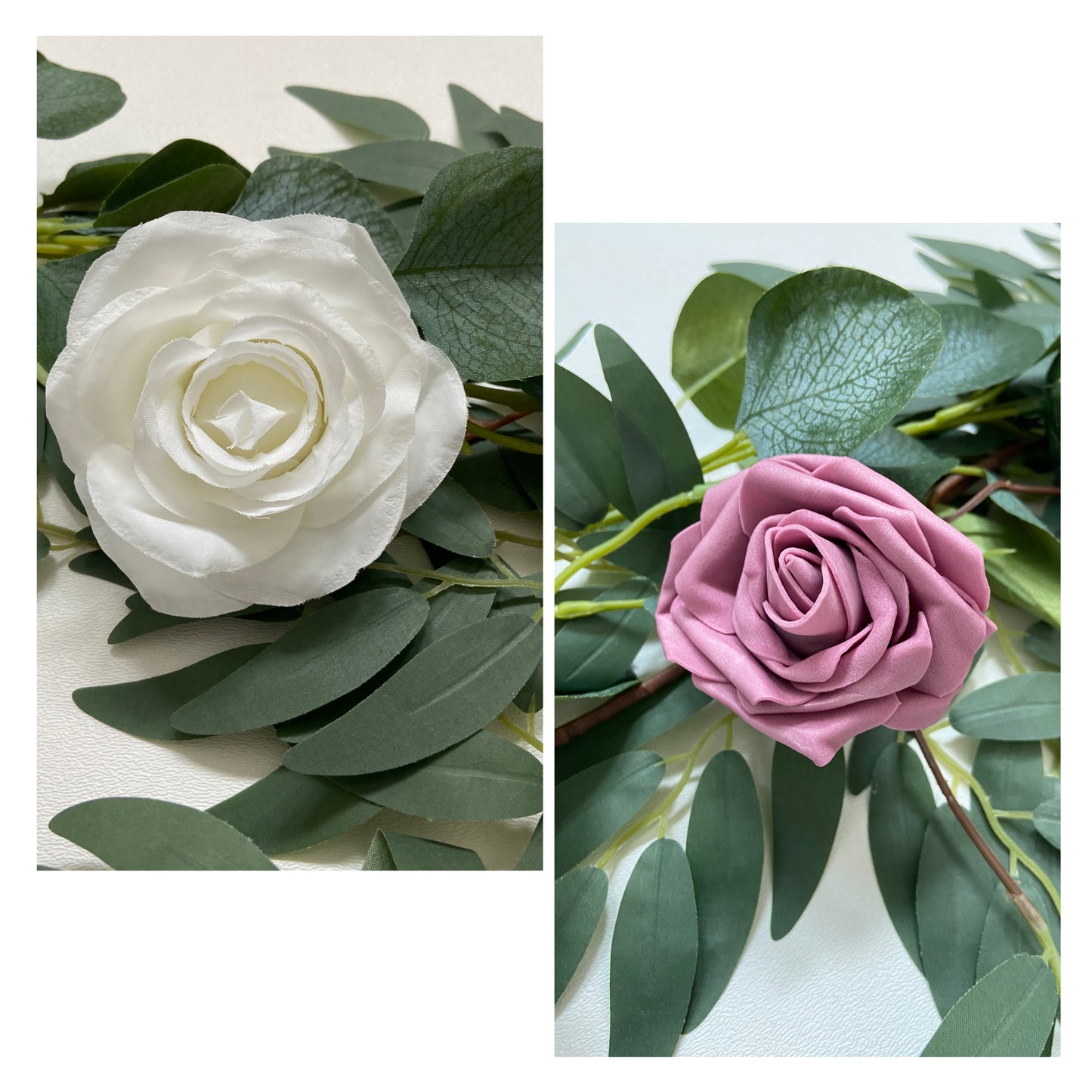 Rose Willow Eucalyptus Table Runner Garland